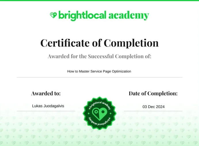 How to Master Service Page Optimization – BrightLocal, 2024