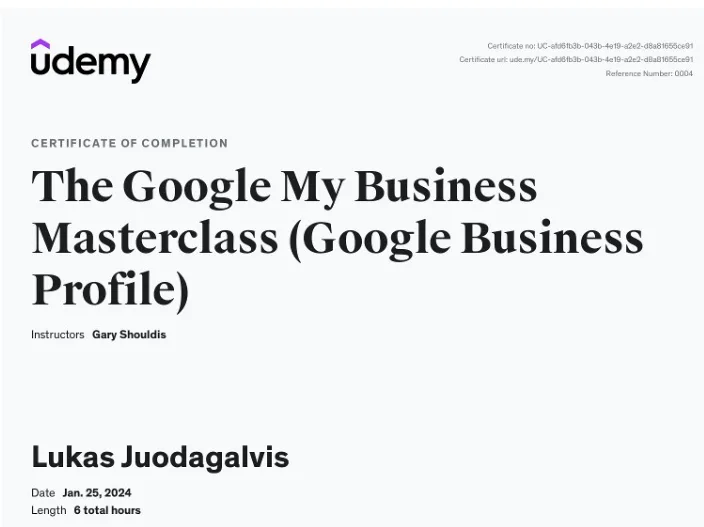 The Google My Business Masterclass (Google Business Profile) – Udemy, 2024